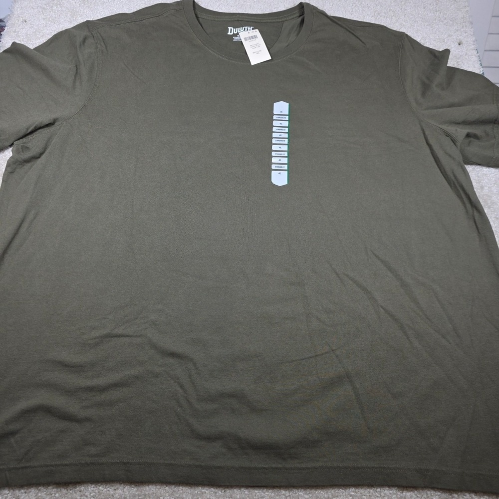 Duluth Trading Co Longtail T-Shirt 4XL Short Sleeve Cotton Standard Fit Olive